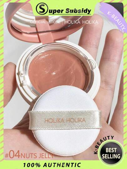 HOLIKA HOLIKA 4.2 جرام أحمر خدود جيلي رقم 04 جوز الهند، بصيغة كريمية ناعمة، قابل للبناء، أحمر خدود كريمي كوري