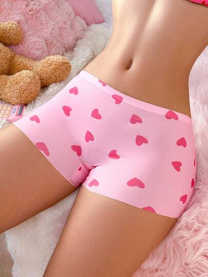 PetitDoll سروال داخلي قصير للنساء مطبوع عليه كلمات إنجليزية إغرائية