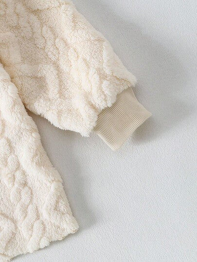 SHEIN Sparklyn معطف هوديي طويل الأكمام بخصر متوسط على شكل حرف A لون سادة مناسب للخروج والارتداء المنزلي للفتيات المراهقات، خريف/شتاء