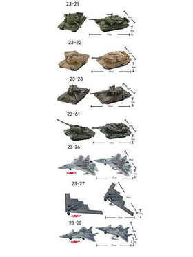 طقم نموذج بلاستيكي للطائرة والدبابة المصغرة، طائرة مقاتلة SU-57، دبابة M1A2، دبابة T-14 Leopard، لعبة هدية للأولاد في عودة إلى المدرسة، هدية عيد ميلاد، مجموعة كتل بناء