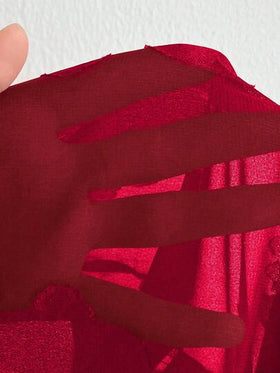 Viva Relle بلوزة فضفاضة أنيقة وجذابة للمرأة ذات الحجم الكبير، بتصميم مطرز بالأزهار وأكمام فانوس مفرغة