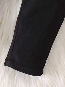 SHEIN Vintaside Kids بدلة رضيع ذات تصميم جيب مربع والبنطلون ذو اللون الأحادي، ملابس كاجوال