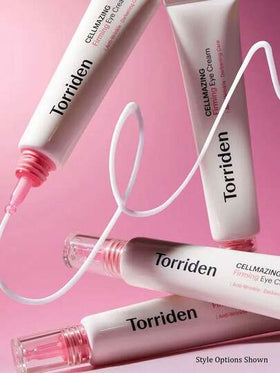 Torriden كريم عيون مُحكم من Cellmazing 30مل، يُكافح التجاعيد والانتفاخ والهالات السوداء بفعالية. ذو قوام خفيف، امتصاص سريع، يعزز مرونة البشرة وإشراقها. مناسب لجميع أنواع البشرة.