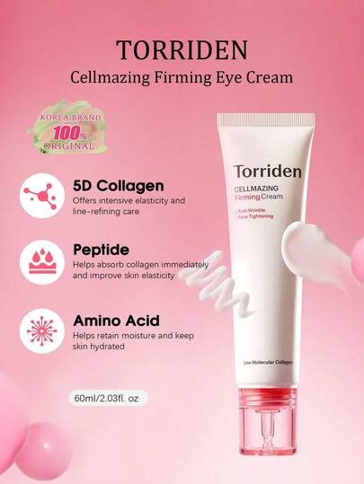 Torriden كريم Cellmazing المشدد 60 مل، يمتص بسرعة، ويرطب ويهدئ البشرة بعمق. يساعد على إصلاح حاجز البشرة، وتعزيز مرونة البشرة، والحد من الخطوط الدقيقة، وجعل البشرة أكثر نضارة وامتلاء. مناسب لجميع أنواع البشرة، بما في ذلك البشرة الحساسة.
