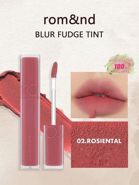 Rom&nd رومند BLUR FUDGE TINT 02 ROSIENTAL، أحمر شفاه رومند، صبغة شفاه، لمعة شفاه مطفأة، ملمس كريمي خفيف، سهل الاستخدام، لون دائم، صبغة عالية، غير مجفف، ناعم كالحرير، نهاية مطفأة، قابل للمزج، مكياج كوري، مستحضرات تجميل كورية، طقم هدايا، 5.0 جرام/0.18 أونصة