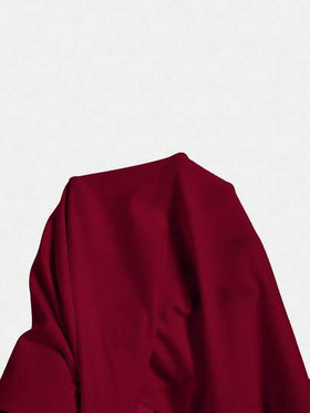 SHEIN Firerie Kids جمبسوت بياقة منخفضة للفتيات المراهقات باللون البرغندي، مناسبة للتنقل واللبس اليومي