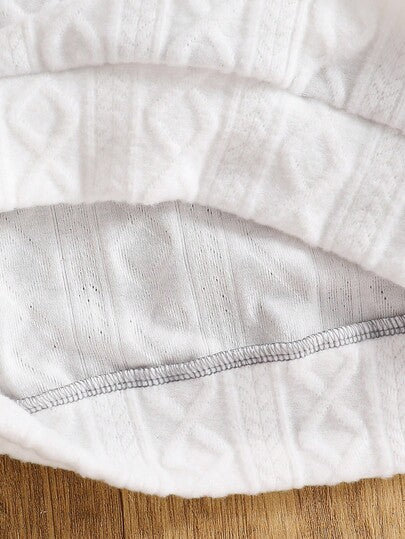 SHEIN Vacaura مجموعة ملابس علوية وبنطلون بياقة طاقم للأولاد الصغار، بتصميم بسيط رمادي وأبيض مخطط، قطعتان، بتفاصيل جلدية، قماش ناعم ومريح، مناسب للربيع والخريف والشتاء، للخروج والبيت، للأطفال الصغار