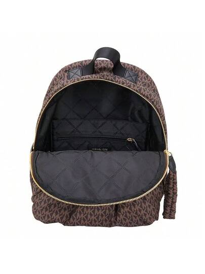 حقيبة ظهر Leonie النسائية من Michael Kors باللون البني الداكن/الأسود 30R3G3LB2B بني/أسود