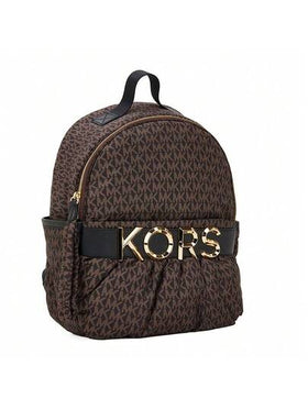 حقيبة ظهر Leonie النسائية من Michael Kors باللون البني الداكن/الأسود 30R3G3LB2B بني/أسود