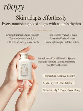 Roopy مجموعة هدايا لوشن الجسم المعطر، عطر طويل الأمد، مرطب ومرطب، صندوق لوشن الجسم المحمول، ضروري للخريف والشتاء، رعاية صغيرة للهدايا