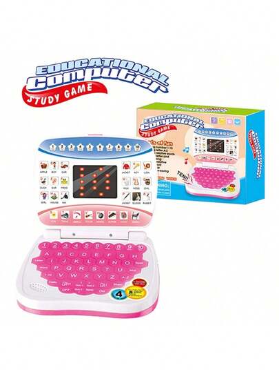 MINKOJA Kids English Learning Laptop Toy For Boys And Girls With Interactive Keyboard Realistic Computer Model Early Education Typing Practice Birthday Christmas Gift Ideas