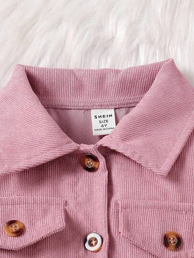 SHEIN Genkimix Kids مجموعة من 2 قطعة: بليزر أنيق بياقة طويلة الأكمام وفستان زلق بطبعة زهرية بخصر مطاطي، طقم كاجوال للارتداء اليومي والعطلات، للربيع والخريف