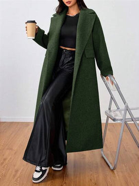 SHEIN Unity معطف طويل كاجوال بياقة