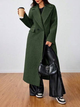SHEIN Unity معطف طويل كاجوال بياقة