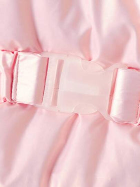 SHEIN معطف قطن متوسط الطول ذو تصميم بسيط، مبطن ومزود بقلنسوة، مشدود الخصر، موضة مبسطة للفتيات المراهقات، شتوي