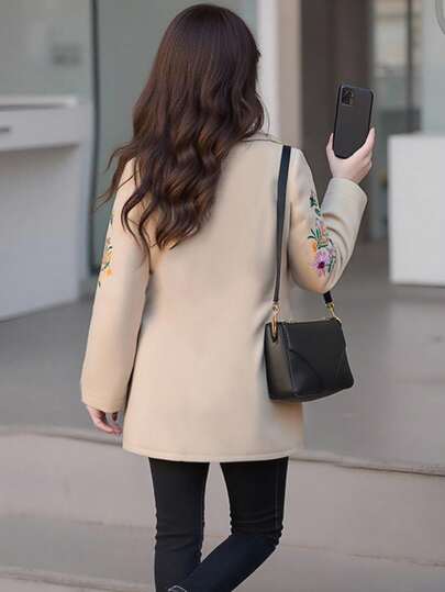 SHEIN جاكيت أنيقة للحفلات والأنشطة اليومية للبنات بياقة متوسطة الطول
