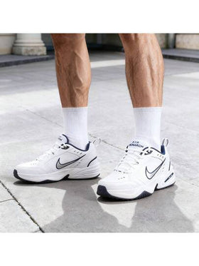 Nike أحذية رياضية كاجوال للرجال موديل AIR MONARCH IV، أحذية رياضية ذات وسادة هوائية، أحذية رياضية كلاسيكية ذات تصميم سميك، أحذية جري بوسادة هوائية كاملة الطول، أحذية تدريب لياقة بدنية-102