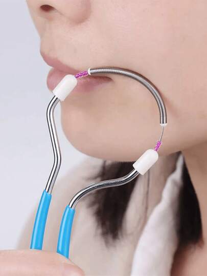 أداة إزالة الشعر الوجهي الوردية 110 مم - تزيل بفعالية الشعر الزائد على الشفة العليا والذقن والوجه والرقبة باستخدام تقنية النابض الرقيقة والفعالة، إزالة الشعر، إزالة شعر الوجه، ماكينة حلاقة، لوازم الحلاق، قص الشعر، حقيبة، منظم، تخزين، اكسسوارات الشعر