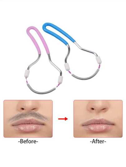 أداة إزالة الشعر الوجهي الوردية 110 مم - تزيل بفعالية الشعر الزائد على الشفة العليا والذقن والوجه والرقبة باستخدام تقنية النابض الرقيقة والفعالة، إزالة الشعر، إزالة شعر الوجه، ماكينة حلاقة، لوازم الحلاق، قص الشعر، حقيبة، منظم، تخزين، اكسسوارات الشعر