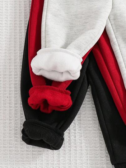 Cozy Pixies 6 قطع طقم بلوزة طويلة الأكمام بياقة طاقم وبنطال بخصر مطاطي للأطفال الصغار من القطن الناعم المنسوج