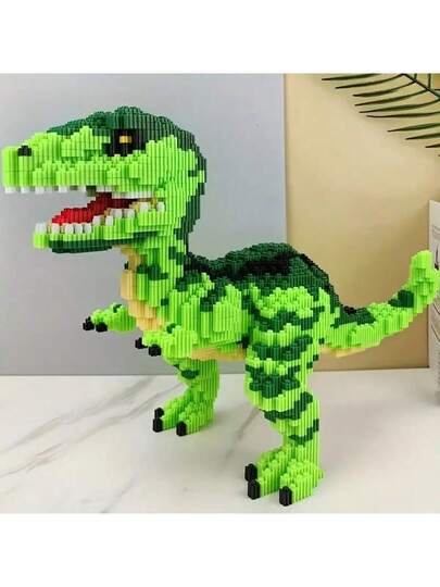 4009 قطعة مجموعة كتل بناء ديناصورات وحيوانات - لغز ثلاثي الأبعاد تعليمي، لعبة بناء يدوية، مناسبة كهدايا للعطلات، جوائز المدرسة، ومفاجآت عيد الميلاد