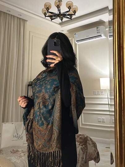 قطعة واحدة وشاح ساخن ذو طباعة الباييت الأنيقة، وشاح وشال كلاسيكي للباييت للعبايات