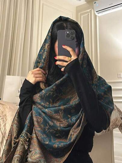 قطعة واحدة وشاح ساخن ذو طباعة الباييت الأنيقة، وشاح وشال كلاسيكي للباييت للعبايات
