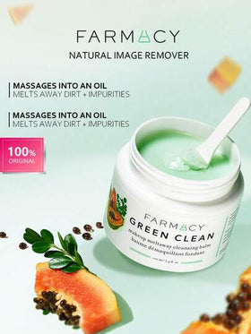 Farmacy 100 مل بلسم تنظيف طبيعي، ذو قوام كريمي، مكون من مكونات نباتية، صيغة لطيفة، تنظيف عميق، إزالة المكياج والعناية بالبشرة، مستحضرات تجميل كورية، 100 مل/3.38 أونصة سائلة