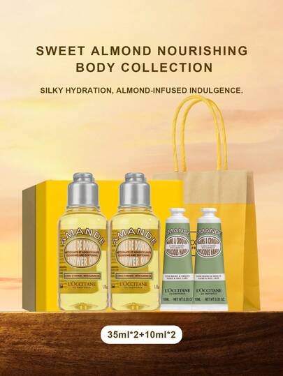 مجموعة العناية بالشعر المنعشة بالفيربينا من L'Occitane (جل الاستحمام بالفيربينا 35مل*2 + لوشن الجسم بالفيربينا 35مل*2) - 1.18 أونصة سائلة