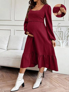 SHEIN فستان رضاعة كاجوال أحادي اللون ، خريفي