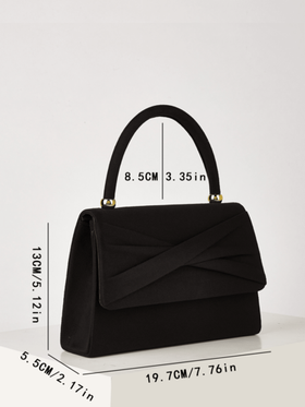 REMANLAND 1 حقيبة يد أنيقة وجذابة من الكوردوروي، حقيبة مسائية للنساء، حقيبة كتف ذات طيات عصرية باللون الأسود، مناسبة للسيدات الحضور لحفلات الأعياد والزفاف والسهرات، خيار مثالي للفتيات والنساء في الحفلات، وتشكل هدية رائعة للإناث