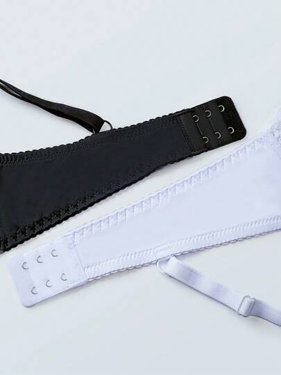 3 قطع/مجموعة من صدريات نسائية ذات دعم رومانسي بتصميم بسيط مع تطريز دانتيل متباين وأسلاك داعمة قابلة للتعديل