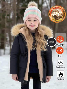 Emery Rose Kids Emery Rose Kids معطف كاجوال مبطن بالحرارة ذو لون أحادي للنساء في فصلي الخريف والشتاء