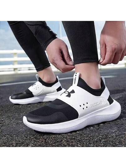 Under Armour أحذية رياضية للرجال خفيفة الوزن وقابلة للتنفس، من قماش الشبكة، أحذية تدريب اللياقة البدنية والجري، بتصميم سهل الارتداء