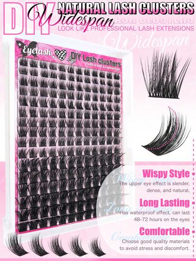 مجموعة أدوات تمديد الرموش DIY بسعة عالية 2296/480/416 قطعة، أنماط طبيعية ومانجا وعين القطة، رموش قاعدية طبيعية وسميكة إضافية وناعمة للغاية وخفيفة جدًا، مع أدوات المكياج والمواد اللاصقة والملقط والفرشاة، للمبتدئين للاستخدام المنزلي واليومي والهدايا