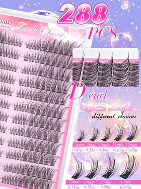 مجموعة أدوات تمديد الرموش DIY بسعة عالية 2296/480/416 قطعة، أنماط طبيعية ومانجا وعين القطة، رموش قاعدية طبيعية وسميكة إضافية وناعمة للغاية وخفيفة جدًا، مع أدوات المكياج والمواد اللاصقة والملقط والفرشاة، للمبتدئين للاستخدام المنزلي واليومي والهدايا