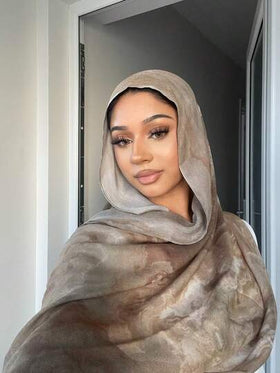 وشاح رأس بطبعة مائية بأسلوب بوهيمي، وشاح واقي من الشمس، شال متعدد الاستخدامات أنيق، مناسب للارتداء اليومي، ويمكن استخدامه أيضًا كإكسسوار فستان