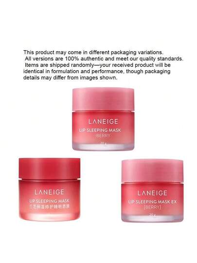 Laneige 20 جرام/0.70 أونصة قناع النوم للشفاه: مغذي، مرطب، فيتامين سي، توت، مضادات أكسدة، مناسب للشفاه الجافة والمتقشرة - قناع نوم الشفاه من لانيج