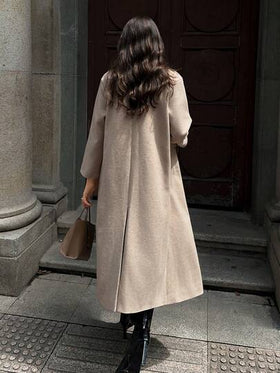 SHEIN LUNE معطف طويل كاجوال بياقة