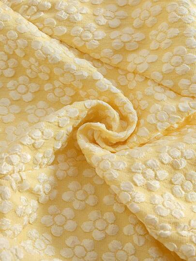 SHEIN Vintaside Kids فستان من قماش الجاكار ذو طراز أميرة حلو مطرز بياقة بيتر بان، أكمام طويلة وذيل غير متماثل، أنيق للحفلات وأعياد الميلاد والمناسبات، مناسب لجميع المواسم