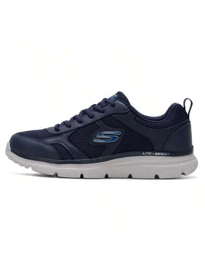 Skechers أحذية الجري للرجال BURNS 2.0 أحذية رياضية كاجوال بنظام ربط، أحذية رياضية للخارج، أحذية كاجوال للتنقل اليومي، أحذية كاجوال مريحة للسفر الخارجي، 8790359-NVY
