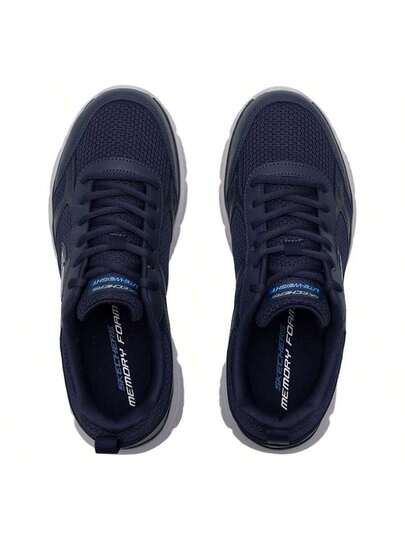 Skechers أحذية الجري للرجال BURNS 2.0 أحذية رياضية كاجوال بنظام ربط، أحذية رياضية للخارج، أحذية كاجوال للتنقل اليومي، أحذية كاجوال مريحة للسفر الخارجي، 8790359-NVY