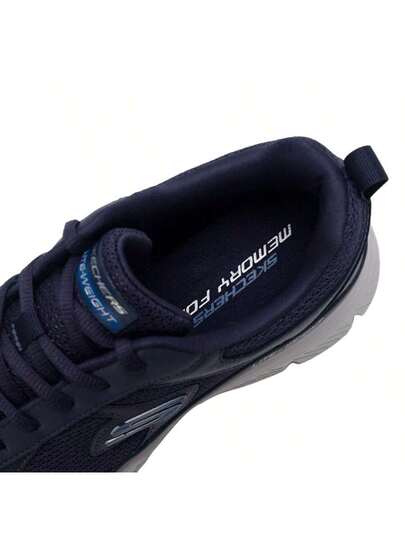Skechers أحذية الجري للرجال BURNS 2.0 أحذية رياضية كاجوال بنظام ربط، أحذية رياضية للخارج، أحذية كاجوال للتنقل اليومي، أحذية كاجوال مريحة للسفر الخارجي، 8790359-NVY