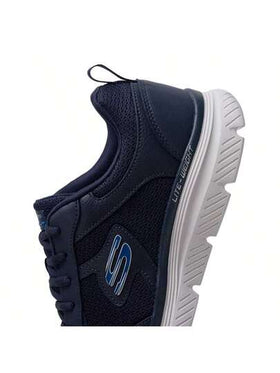 Skechers أحذية الجري للرجال BURNS 2.0 أحذية رياضية كاجوال بنظام ربط، أحذية رياضية للخارج، أحذية كاجوال للتنقل اليومي، أحذية كاجوال مريحة للسفر الخارجي، 8790359-NVY