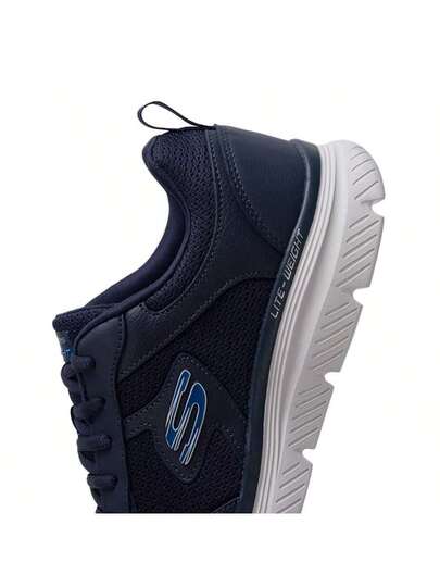 Skechers أحذية الجري للرجال BURNS 2.0 أحذية رياضية كاجوال بنظام ربط، أحذية رياضية للخارج، أحذية كاجوال للتنقل اليومي، أحذية كاجوال مريحة للسفر الخارجي، 8790359-NVY
