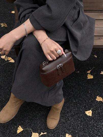 حقيبة يد صغيرة جديدة بتصميم لوحي أحادي اللون، حقيبة كروس بودي لحمل الهاتف، حقيبة عصرية للتنقل