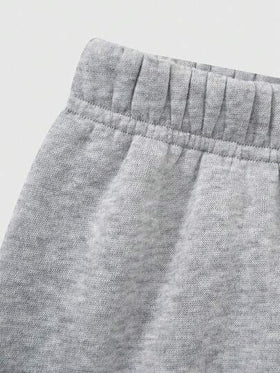 SHEIN Casuvi Kids طقم هودي بنقشة نجوم ذو لون أحادي للبنات، خريف/شتاء