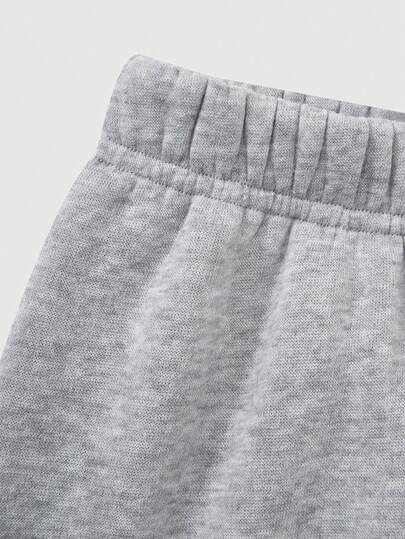 SHEIN Casuvi Kids طقم هودي بنقشة نجوم ذو لون أحادي للبنات، خريف/شتاء