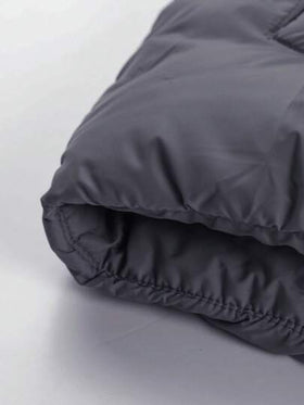 Manfinity Homme معطف رجالي فضفاض مبطن بسحاب وكابوشون وأكمام طويلة بدون كنزة صوفية، معطف شتوي للرجال