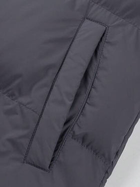 Manfinity Homme معطف رجالي فضفاض مبطن بسحاب وكابوشون وأكمام طويلة بدون كنزة صوفية، معطف شتوي للرجال